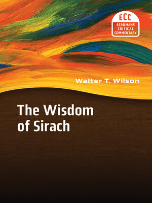 cover image of The Wisdom of Sirach